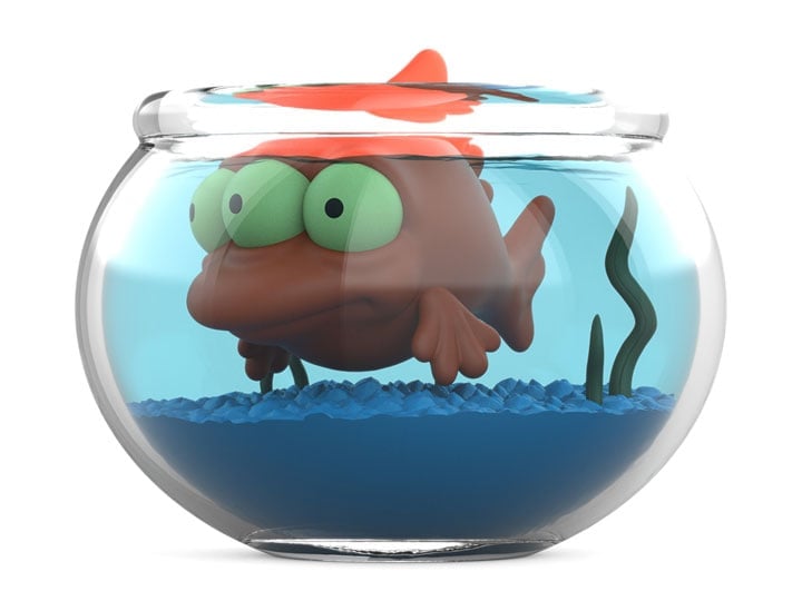 The Simpsons Blinky in Fish Bowl Vinyl Art Figure Gallery Image 1