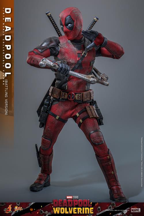 Deadpool & Wolverine MMS782 Deadpool (Battling Ver.) 1/6th Scale Collectible Figure Gallery Image 5