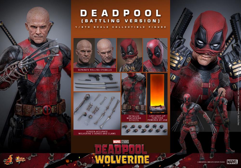 Deadpool & Wolverine MMS782 Deadpool (Battling Ver.) 1/6th Scale