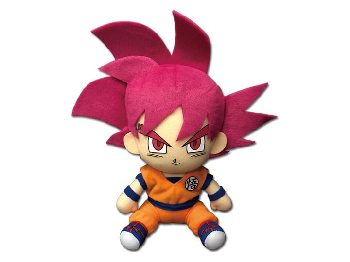 Dragon Ball Super Super Saiyan God Super Saiyan Goku (Sitting Pose) 7" Plush Gallery Image 1
