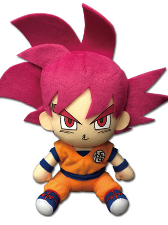 Dragon Ball Super Super Saiyan God Super Saiyan Goku (Sitting Pose) 7" Plush Gallery Image 2
