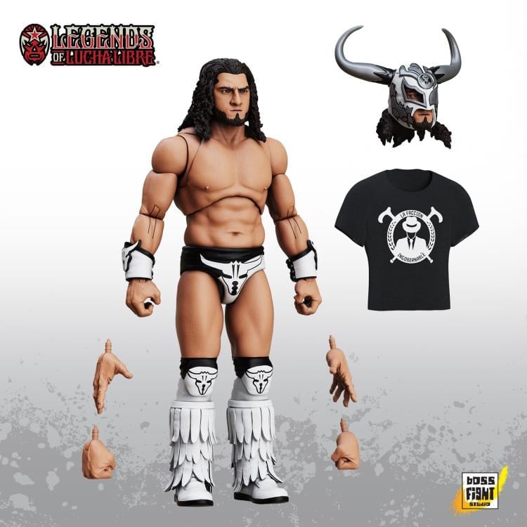 Legends of Lucha Libre Rush El Toro Blanco Premium Collector Action Figure Gallery Image 6