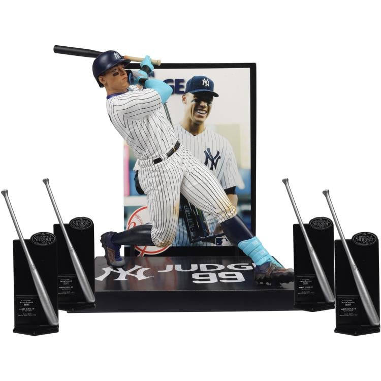 MLB SportsPicks Aaron Judge (New York Yankees) Silver Slugger Trophy Boxed Set Gallery Image 3