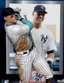 MLB SportsPicks Aaron Judge (New York Yankees) Silver Slugger Trophy Boxed Set Gallery Image 9