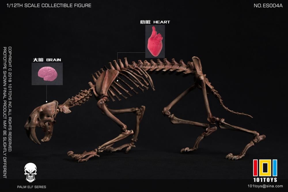 Palm Elf Series Skeleton Saber-toothed Tiger (Original Color Ver.) 1/12 Scale Action Figure (With Bonus) Gallery Image 11