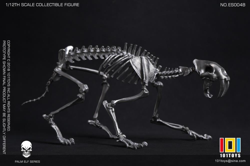 Palm Elf Series Skeleton Saber-toothed Tiger (Silver Ver.) 1/12 Scale Action Figure (With Bonus) Gallery Image 3