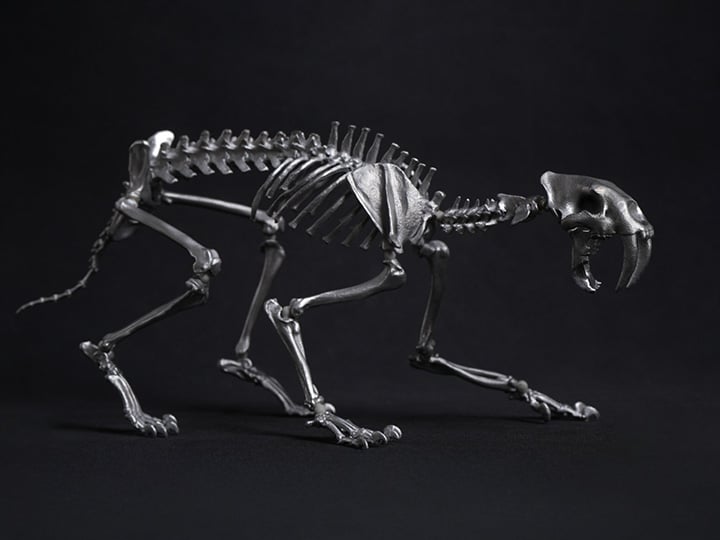 Palm Elf Series Skeleton Saber-toothed Tiger (Silver Ver.) 1/12 Scale Action Figure (With Bonus) Gallery Image 1
