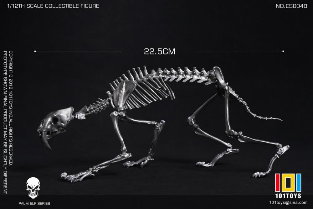 Palm Elf Series Skeleton Saber-toothed Tiger (Silver Ver.) 1/12 Scale Action Figure (With Bonus) Gallery Image 5
