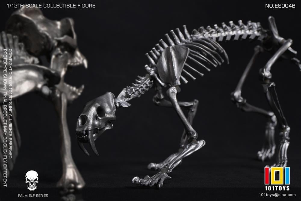 Palm Elf Series Skeleton Saber-toothed Tiger (Silver Ver.) 1/12 Scale Action Figure (With Bonus) Gallery Image 10