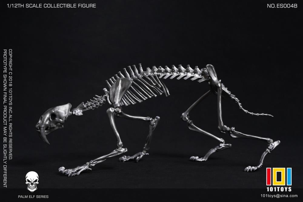 Palm Elf Series Skeleton Saber-toothed Tiger (Silver Ver.) 1/12 Scale Action Figure (With Bonus) Gallery Image 4