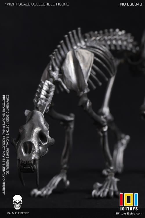 Palm Elf Series Skeleton Saber-toothed Tiger (Silver Ver.) 1/12 Scale Action Figure (With Bonus) Gallery Image 6