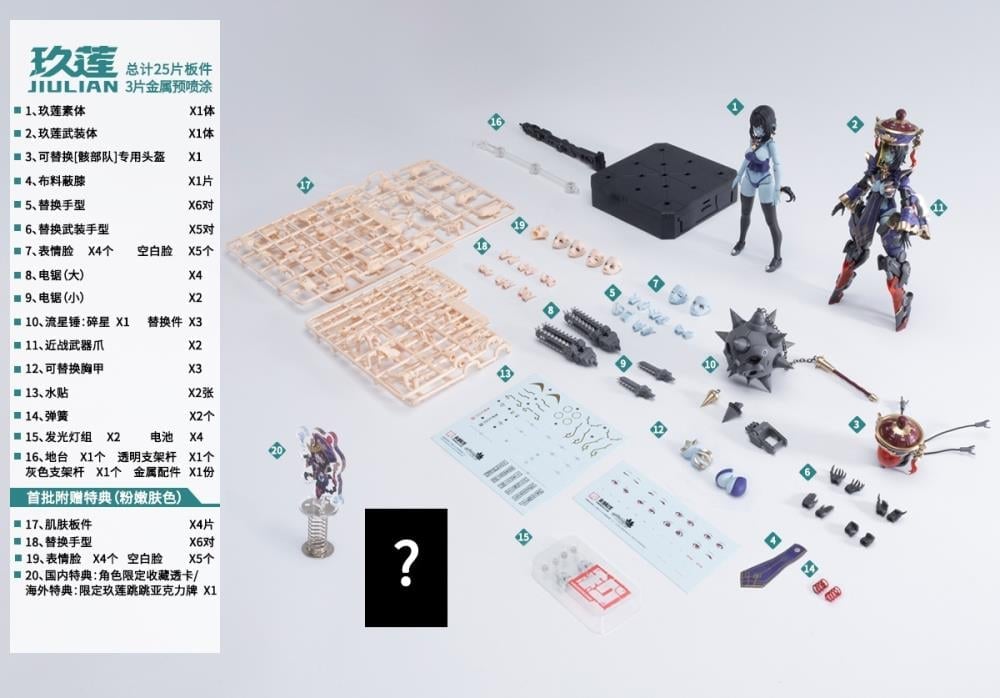 Reverberation of Medta Jiulian 1/12 Scale Model Kit (with Bonus)