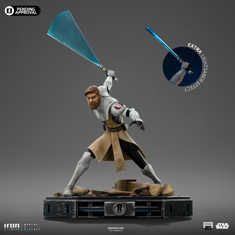 Star Wars: The Clone Wars Obi-Wan Kenobi 1/10 Art Scale Limited Edition Statue Gallery Image 14