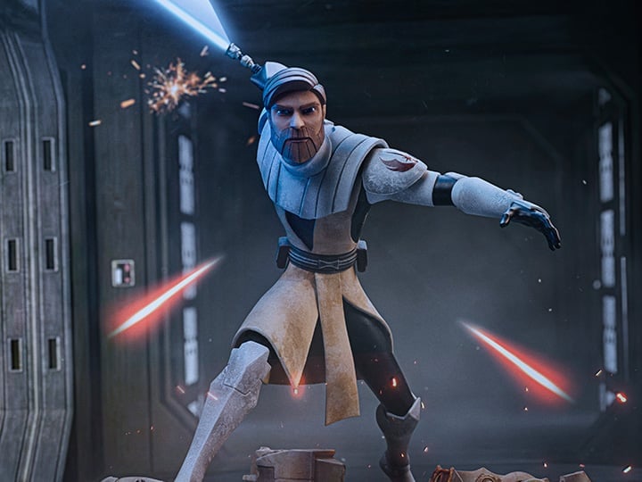 Star Wars: The Clone Wars Obi-Wan Kenobi 1/10 Art Scale Limited Edition Statue Gallery Image 1