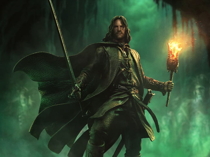 The Lord of the Rings Aragorn Unleashed 1/10 Art Scale Limited Edition Statue Gallery Image 1