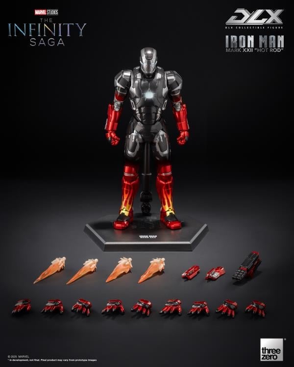 Marvel: The Infinity Saga DLX Iron Man Mark 22 (Hot Rod) 1/12 Scale Action Figure Gallery Image 13