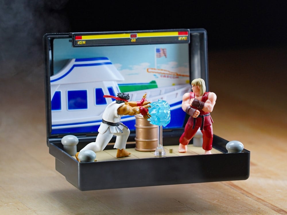 Street Fighter II Console Heroes Ken Stage (Genesis) Cartridge Diorama