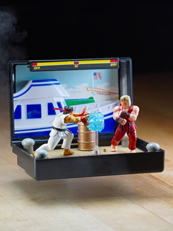 Street Fighter II Console Heroes Ken Stage (Genesis) Cartridge Diorama Gallery Image 2