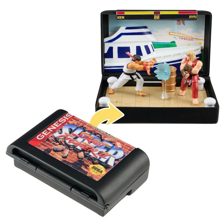 Street Fighter II Console Heroes Ken Stage (Genesis) Cartridge Diorama Gallery Image 12
