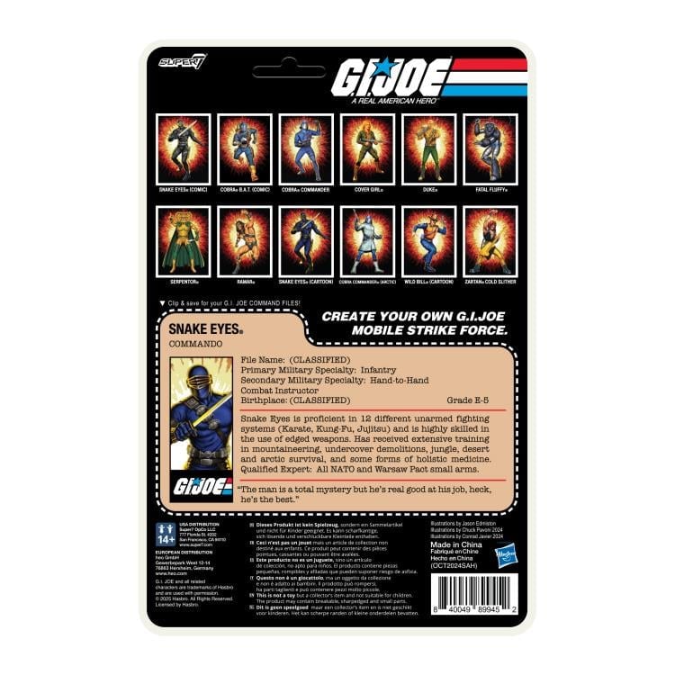 G.I. Joe ReAction+ Snake Eyes (Cartoon) Action Figure Gallery Image 7