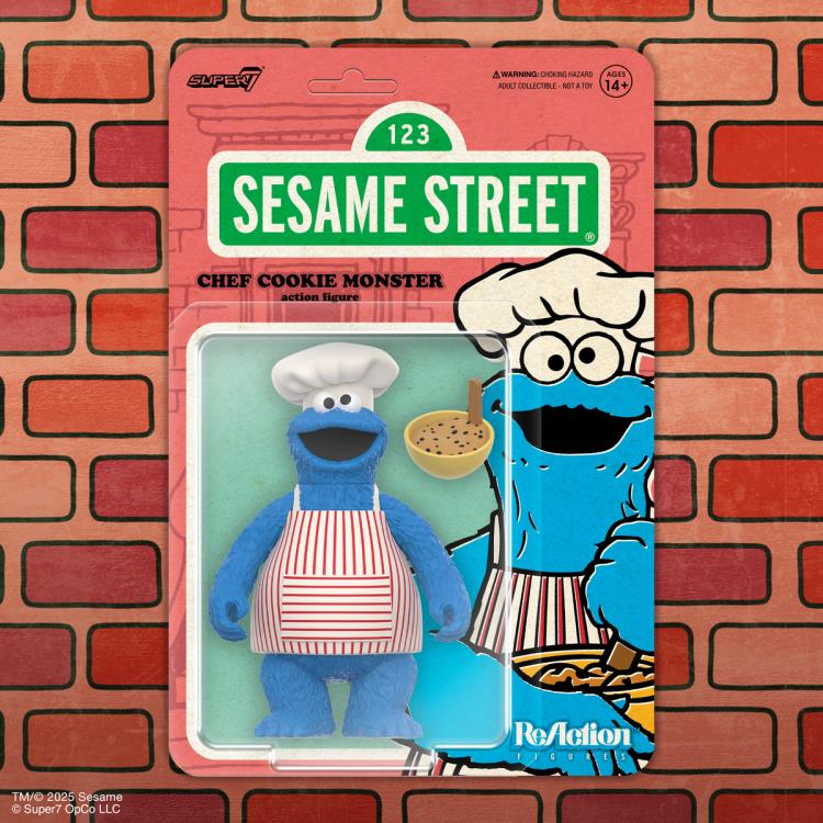 Sesame Street ReAction Chef Cookie Monster Action Figure Gallery Image 7