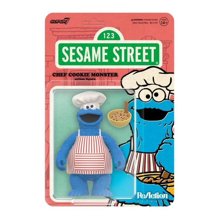 Sesame Street ReAction Chef Cookie Monster Action Figure Gallery Image 5