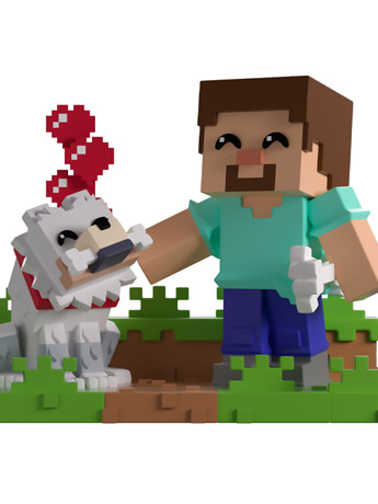 Minecraft Taming a Wolf Vinyl Figure Gallery Image 2