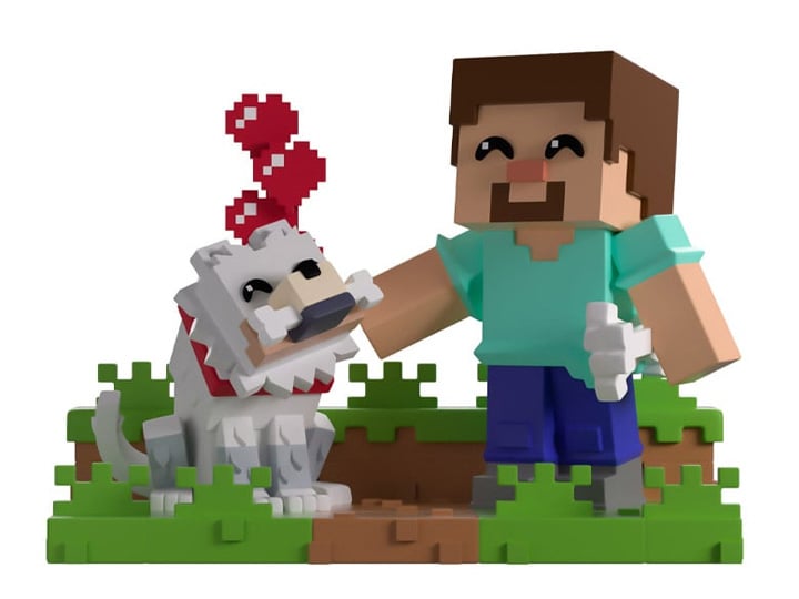 Minecraft Taming a Wolf Vinyl Figure Gallery Image 1