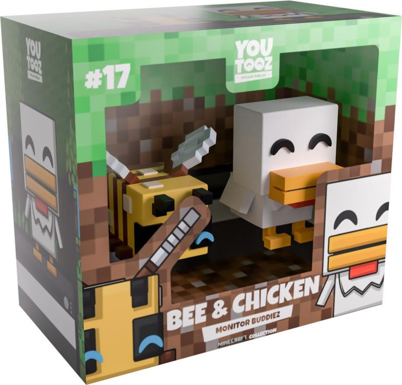 Minecraft Monitor Buddiez Bee and Chicken Vinyl Figure Set Gallery Image 6
