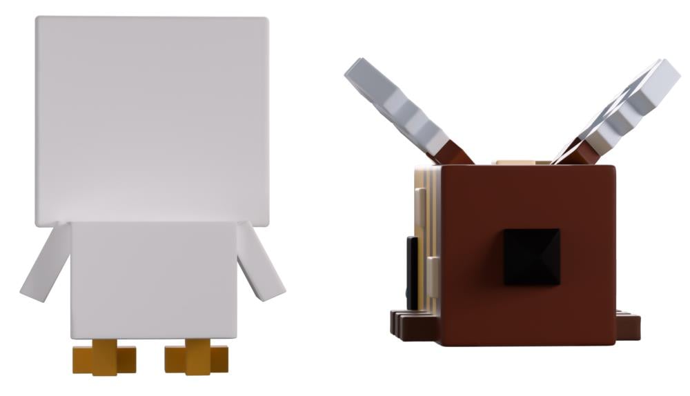 Minecraft Monitor Buddiez Bee and Chicken Vinyl Figure Set Gallery Image 4