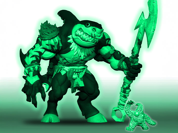 MONSTORS Bull-Tooth (Glow-In-The-Dark Ver.) Action Figure Gallery Image 1