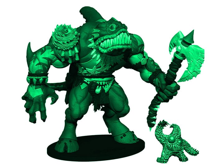 MONSTORS Fish-Head (Glow-In-The-Dark Ver.) Action Figure Gallery Image 1