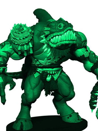 MONSTORS Fish-Head (Glow-In-The-Dark Ver.) Action Figure Gallery Image 2
