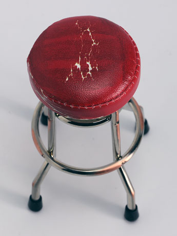 RepliCade Arcade Stool (Red Distressed Overhaul Edition) 1/6 Scale Limited Edition Accessory Gallery Image 2