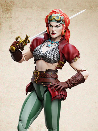 Legenderry Red Sonja Epic H.A.C.K.S. Red Sonja (Steampunk Legend) 1/12 Scale Action Figure Gallery Image 2