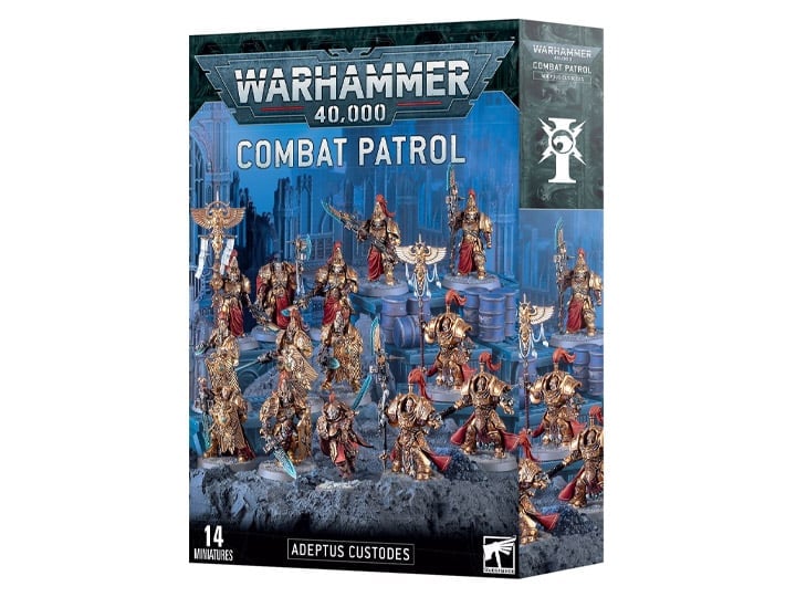 Warhammer 40,000 Adeptus Custodes Combat Patrol Miniatures Set Gallery Image 1