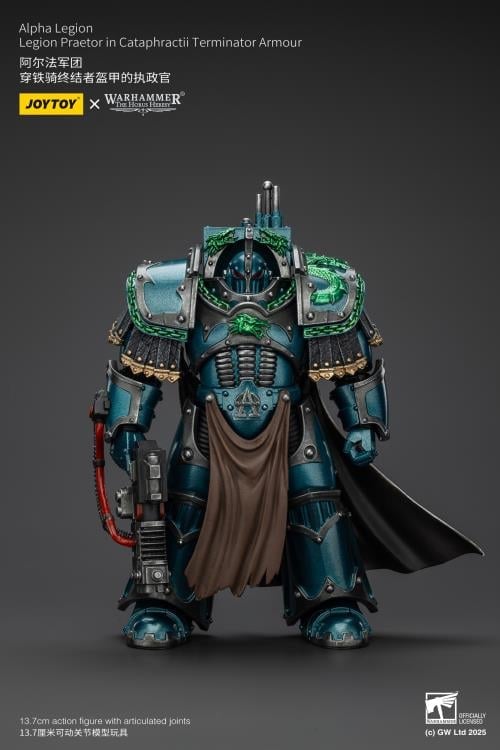 Warhammer: The Horus Heresy Alpha Legion Legion Praetor in Cataphractii Terminator Armor 1/18 Scale Action Figure Gallery Image 5