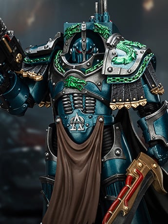 Warhammer: The Horus Heresy Alpha Legion Legion Praetor in Cataphractii Terminator Armor 1/18 Scale Action Figure Gallery Image 2