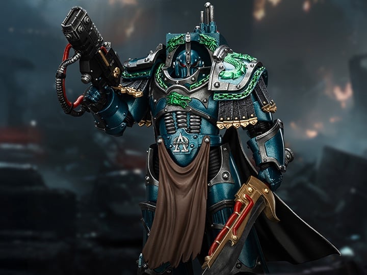 Warhammer: The Horus Heresy Alpha Legion Legion Praetor in Cataphractii Terminator Armor 1/18 Scale Action Figure Gallery Image 1