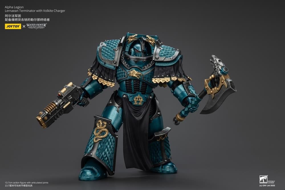 Warhammer: The Horus Heresy Alpha Legion Lernaean Terminator with Volkite Charger 1/18 Scale Action Figure Gallery Image 10