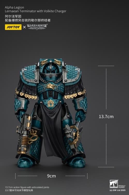 Warhammer: The Horus Heresy Alpha Legion Lernaean Terminator with Volkite Charger 1/18 Scale Action Figure Gallery Image 12