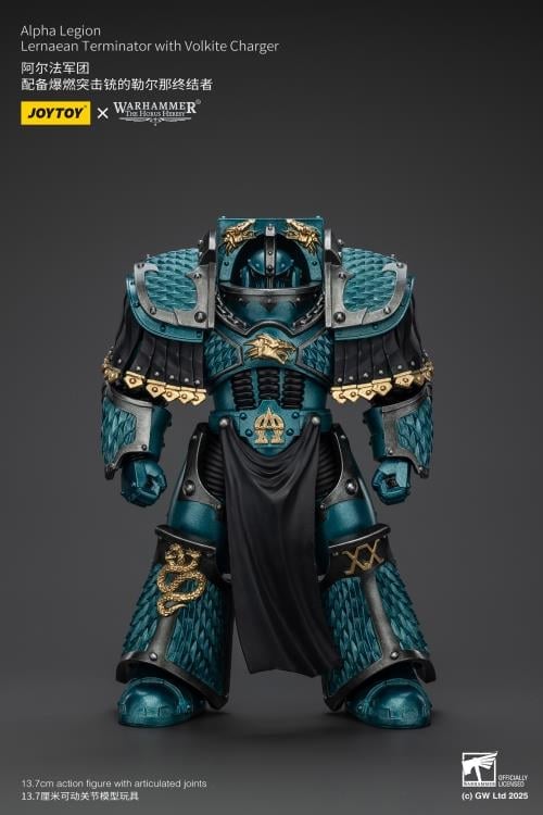 Warhammer: The Horus Heresy Alpha Legion Lernaean Terminator with Volkite Charger 1/18 Scale Action Figure Gallery Image 4