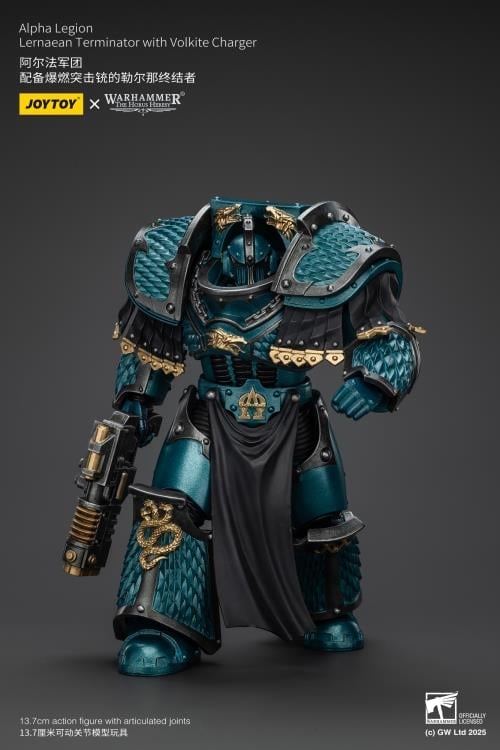 Warhammer: The Horus Heresy Alpha Legion Lernaean Terminator with Volkite Charger 1/18 Scale Action Figure Gallery Image 11