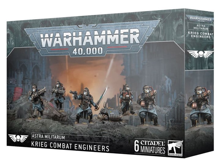 Warhammer 40,000 Astra Militarum Krieg Combat Engineers Citadel Miniatures Set Gallery Image 1