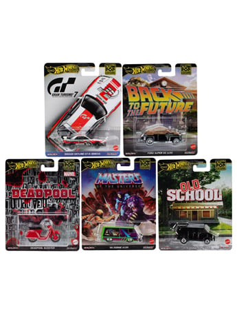 Hot Wheels Premium Pop Culture 2025 Mix 3 Set of 5 Vehicles Gallery Image 2