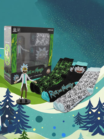 Rick and Morty Vinyl and Sock Gift Bundle Gallery Image 2