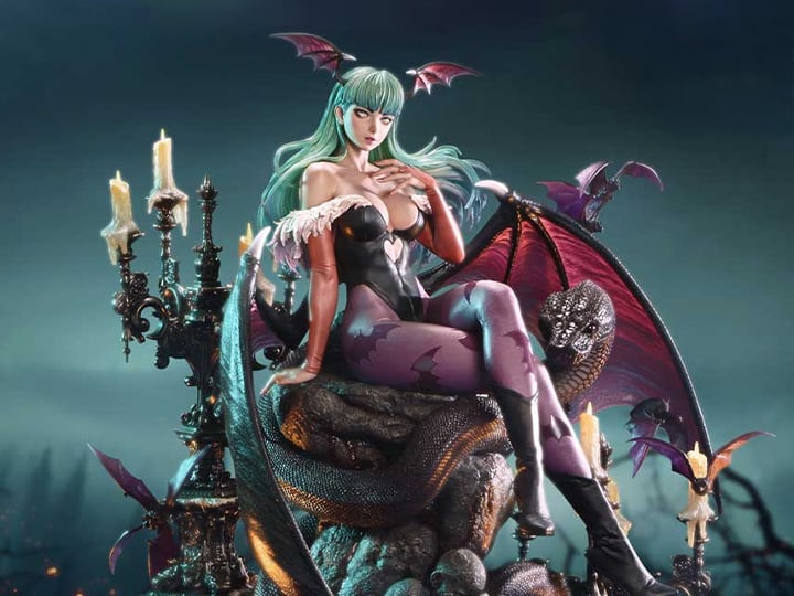 Darkstalkers Real Elite Masterline Morrigan 1/4 Scale Limited Edition Statue (With Bonus) Gallery Image 1
