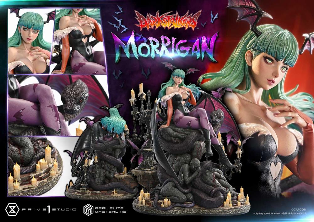 Darkstalkers Real Elite Masterline Morrigan 1/4 Scale Limited Edition Statue (With Bonus) Gallery Image 46