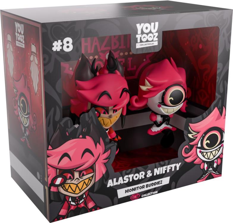 Hazbin Hotel Monitor Buddiez Alastor & Niffty Vinyl Figure Set Gallery Image 7