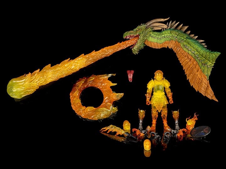 Mythic Legions: Order of Beyithirr Beyithirr Fiery Breath Set with Burning Knight Action Figure Gallery Image 1